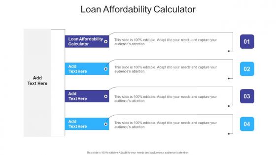 Loan Affordability Calculator In Powerpoint And Google Slides Cpb