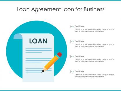 Loan agreement icon for business