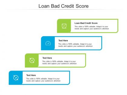 Loan bad credit score ppt powerpoint presentation ideas skills cpb