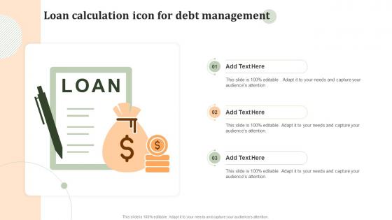 Loan Calculation Icon For Debt Management