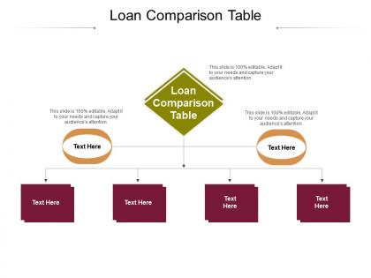 Loan comparison table ppt powerpoint presentation file inspiration cpb