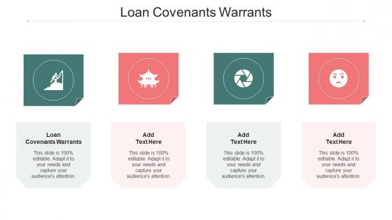 Loan Covenants Warrants Ppt Powerpoint Presentation Slides Graphics Template Cpb
