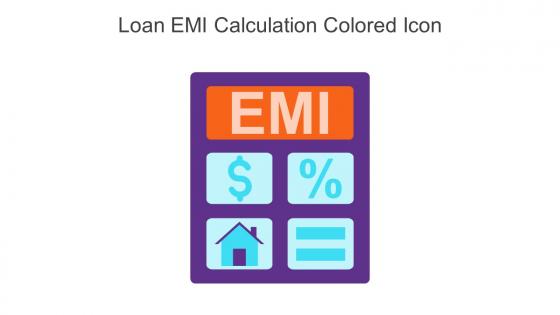 Loan EMI Calculation Colored Icon In Powerpoint Pptx Png And Editable Eps Format