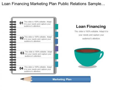 Loan financing marketing plan public relations sample contracts