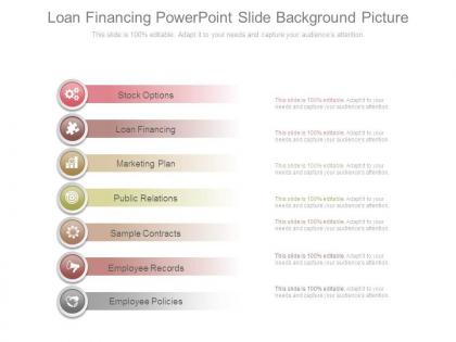 Loan financing powerpoint slide background picture
