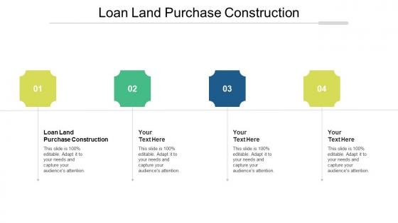 Loan Land Purchase Construction Ppt Powerpoint Presentation Summary Smartart Cpb