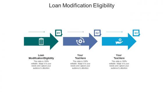 Loan modification eligibility ppt powerpoint presentation infographics model cpb