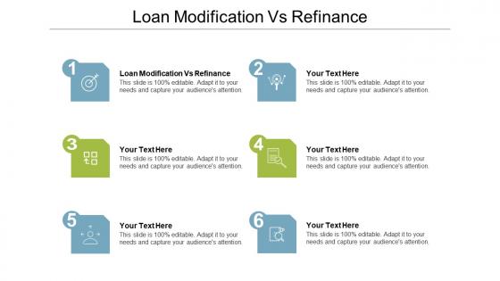 Loan modification vs refinance ppt powerpoint presentation professional slides cpb