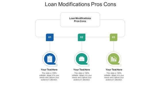 Loan modifications pros cons ppt powerpoint presentation pictures summary cpb