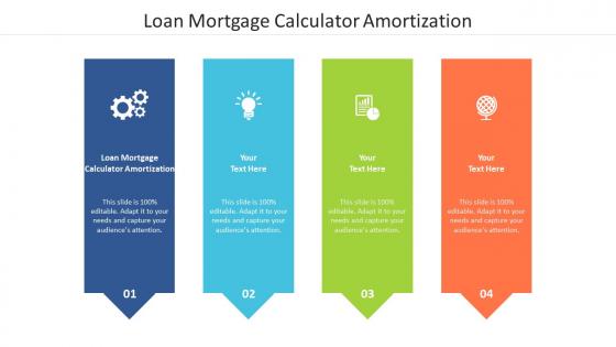 Loan mortgage calculator amortization ppt powerpoint presentation file designs cpb