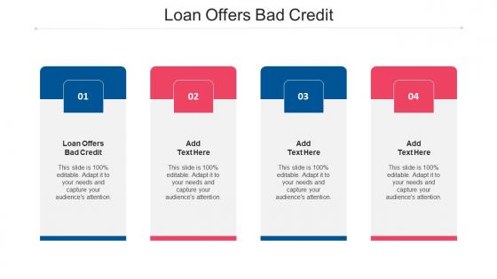 Loan Offers Bad Credit Ppt Powerpoint Presentation Portfolio Display Cpb