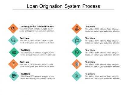 Loan origination system process ppt powerpoint presentation summary diagrams cpb