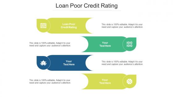 Loan poor credit rating ppt powerpoint presentation summary styles cpb