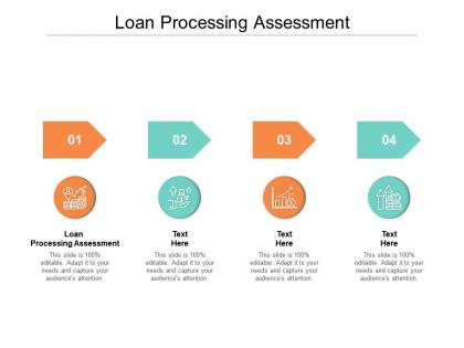Loan processing assessment ppt powerpoint presentation inspiration cpb