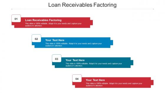 Loan Receivables Factoring Ppt Powerpoint Presentation Pictures Background Cpb
