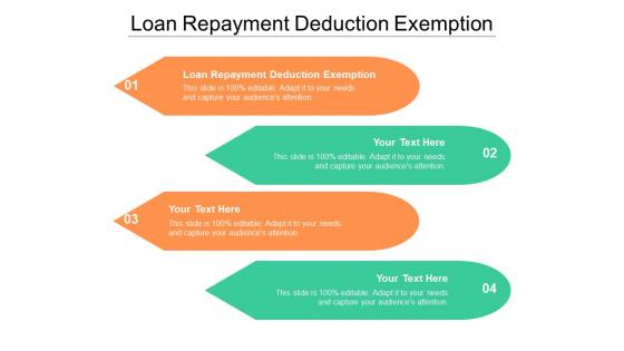 Loan repayment deduction exemption ppt powerpoint presentation layouts cpb