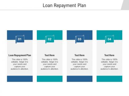 Loan repayment plan ppt powerpoint presentation slides background image cpb