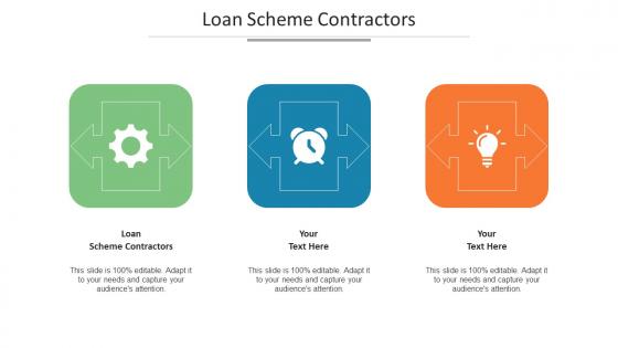 Loan Scheme Contractors Ppt Powerpoint Presentation Slides Portfolio Cpb