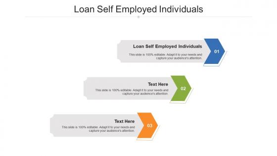 Loan self employed individuals ppt powerpoint presentation ideas graphic images cpb