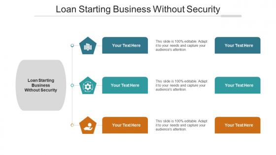 Loan Starting Business Without Security Ppt Powerpoint Presentation Background Image Cpb
