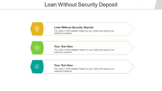 Loan without security deposit ppt powerpoint presentation styles ideas cpb