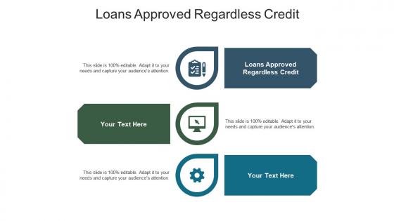 Loans approved regardless credit ppt powerpoint presentation icon portfolio cpb