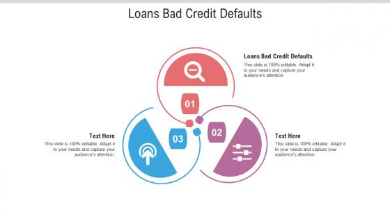 Loans bad credit defaults ppt powerpoint presentation professional outfit cpb