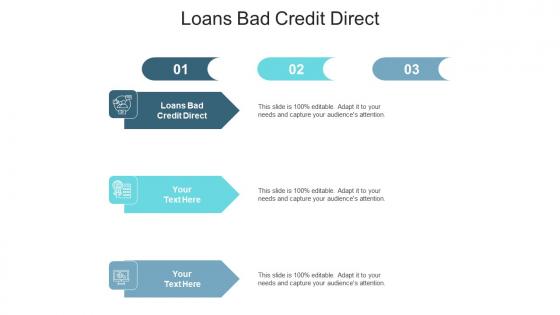 Loans bad credit direct ppt powerpoint presentation icon samples cpb