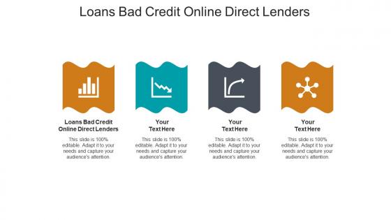 Loans bad credit online direct lenders ppt powerpoint presentation inspiration designs cpb
