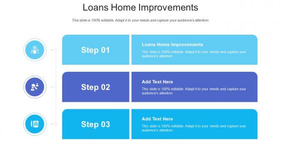 Loans Home Improvements Ppt Powerpoint Presentation Portfolio Designs Cpb