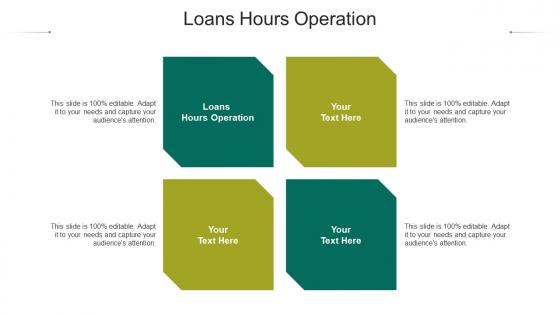 Loans hours operation ppt powerpoint presentation infographics outfit cpb