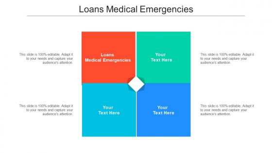 Loans medical emergencies ppt powerpoint presentation professional graphics example cpb