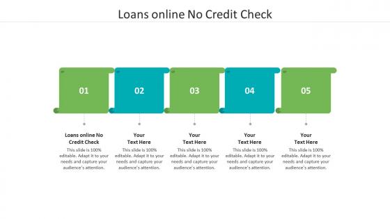 Loans online no credit check ppt powerpoint presentation pictures background images cpb