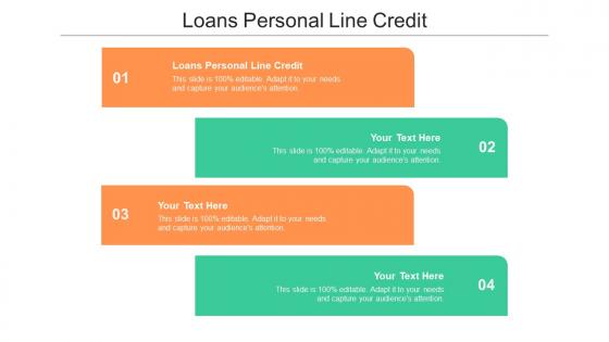 Loans personal line credit ppt powerpoint presentation professional brochure cpb
