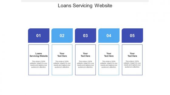 Loans servicing website ppt powerpoint presentation layouts brochure cpb