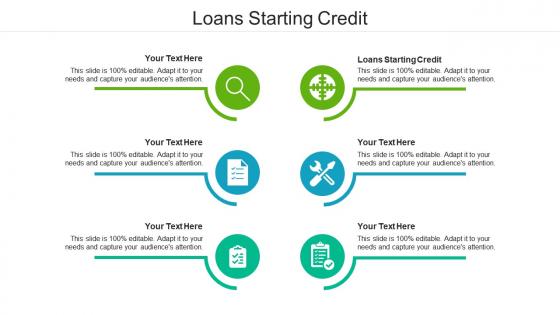 Loans starting credit ppt powerpoint presentation visual aids deck cpb