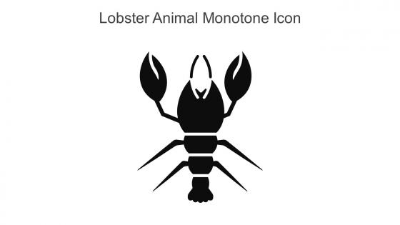 Lobster Animal Monotone Icon In Powerpoint Pptx Png And Editable Eps Format