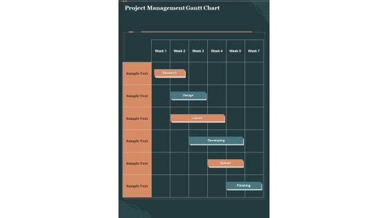 Local Area Network Design Project Management Gantt Chart One Pager Sample Example Document