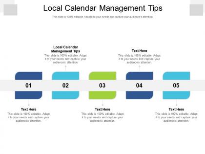Local calendar management tips ppt powerpoint presentation styles infographic template cpb