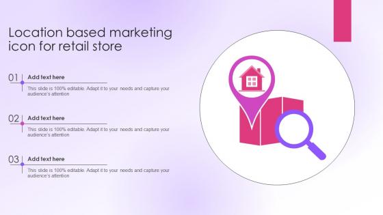 Location Based Marketing Icon For Retail Store