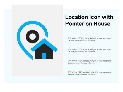 Location icon with pointer on house