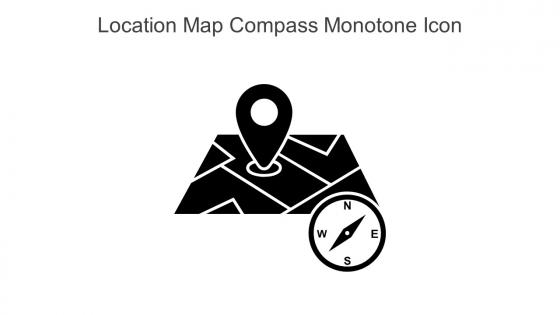 Location Map Compass Monotone Icon In Powerpoint Pptx Png And Editable Eps Format