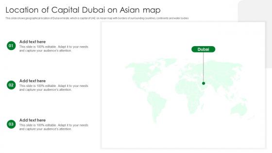 Location Of Capital Dubai On Asian Map