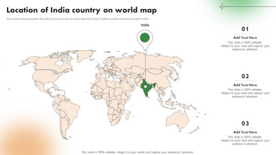 Location Of India Country On World Map