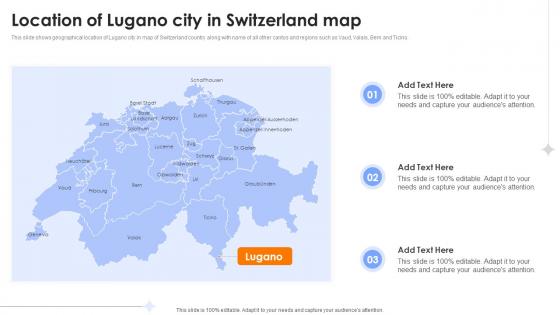 Location Of Lugano City In Switzerland Map