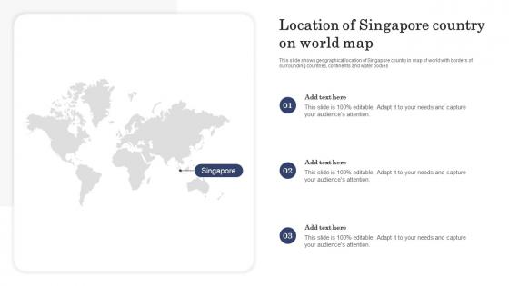 Location Of Singapore Country On World Map