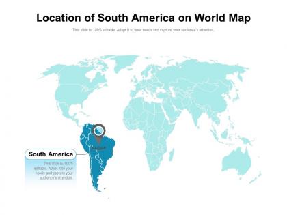 Location of south america on world map