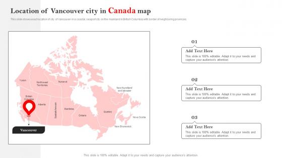 Location Of Vancouver City In Canada Map