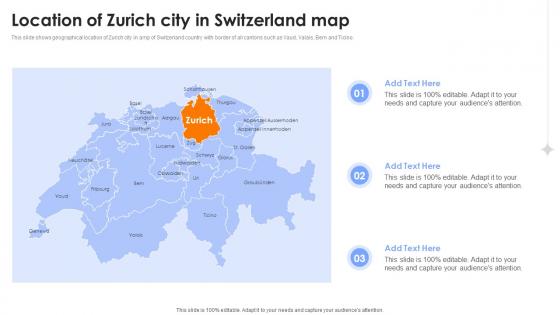 Location Of Zurich City In Switzerland Map
