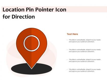 Location pin pointer icon for direction